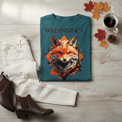 Organic Shirt Wild Instinct – Herbst T-Shirt aus Bio-Baumwolle mit Direktdruck für Damen und Herren