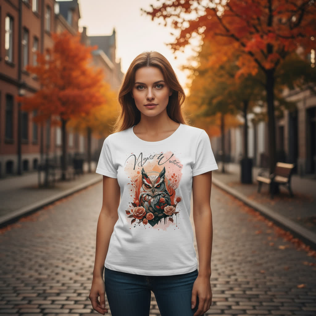 Hochwertiges Damen-Shirt mit intensivem Dark-Art-Motiv und angenehmer Passform