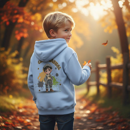 Kids Hoodie Cool & Casual – Jungen Hoodie mit Rückendruck, Herbst Hoodie im Streetstyle Look