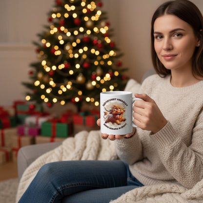Tasse Zertifiziert verrückt – Keramiktasse mit Spruchmotiv, witzige Geschenkidee