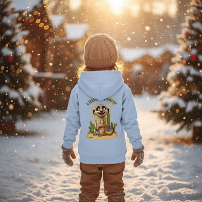 Kids Organic Hoodie Meerkat