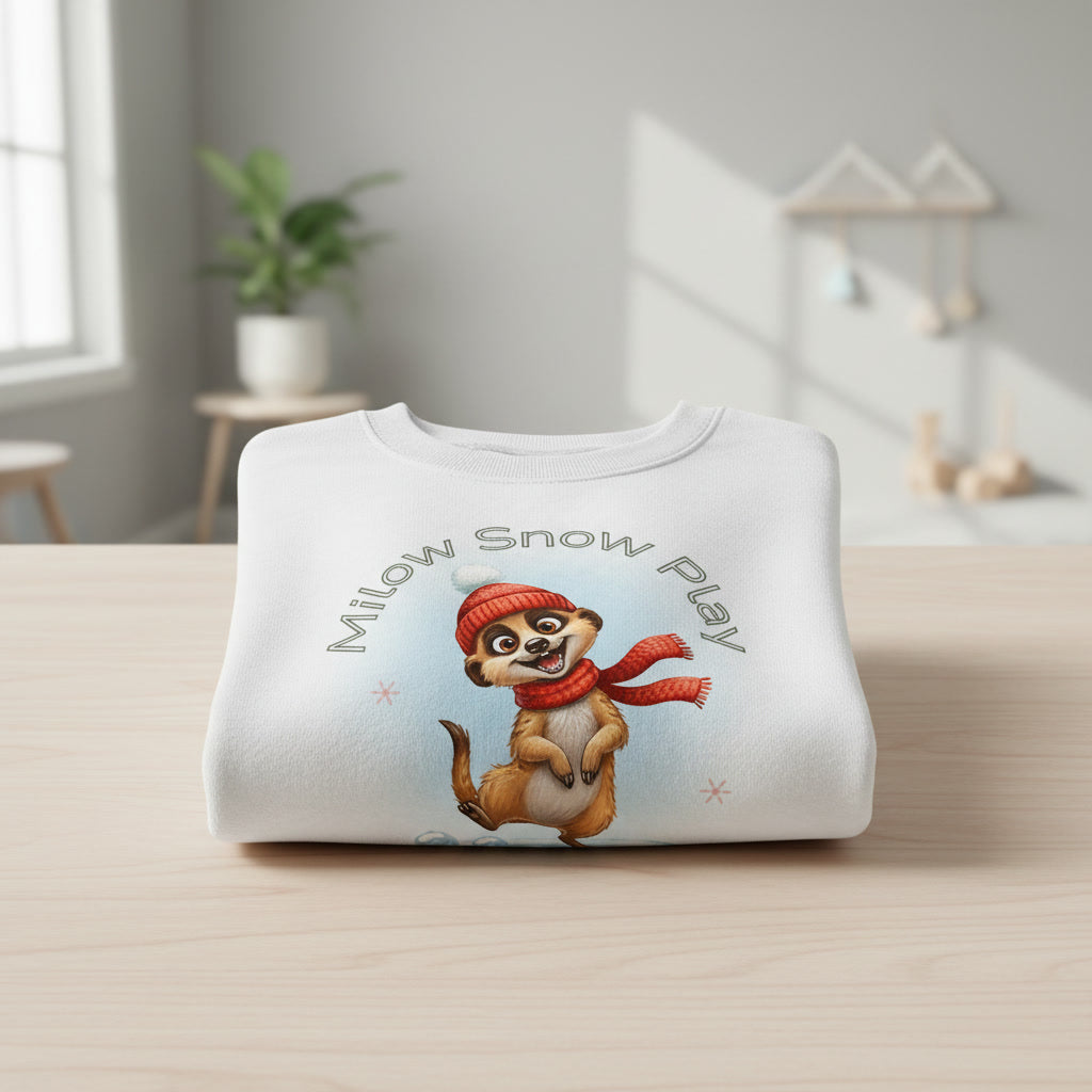Milow Snow Play – Wintermotiv Sweatshirt für Kinder