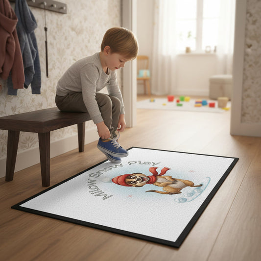 Milow Snow Play – Fußmatte 60×40 cm für Familienflur & Kinderzimmer