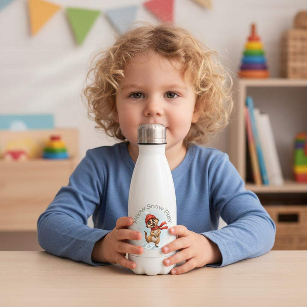 Milow Snow Play – Kinder-Trinkflasche mit liebevollem Wintermotiv