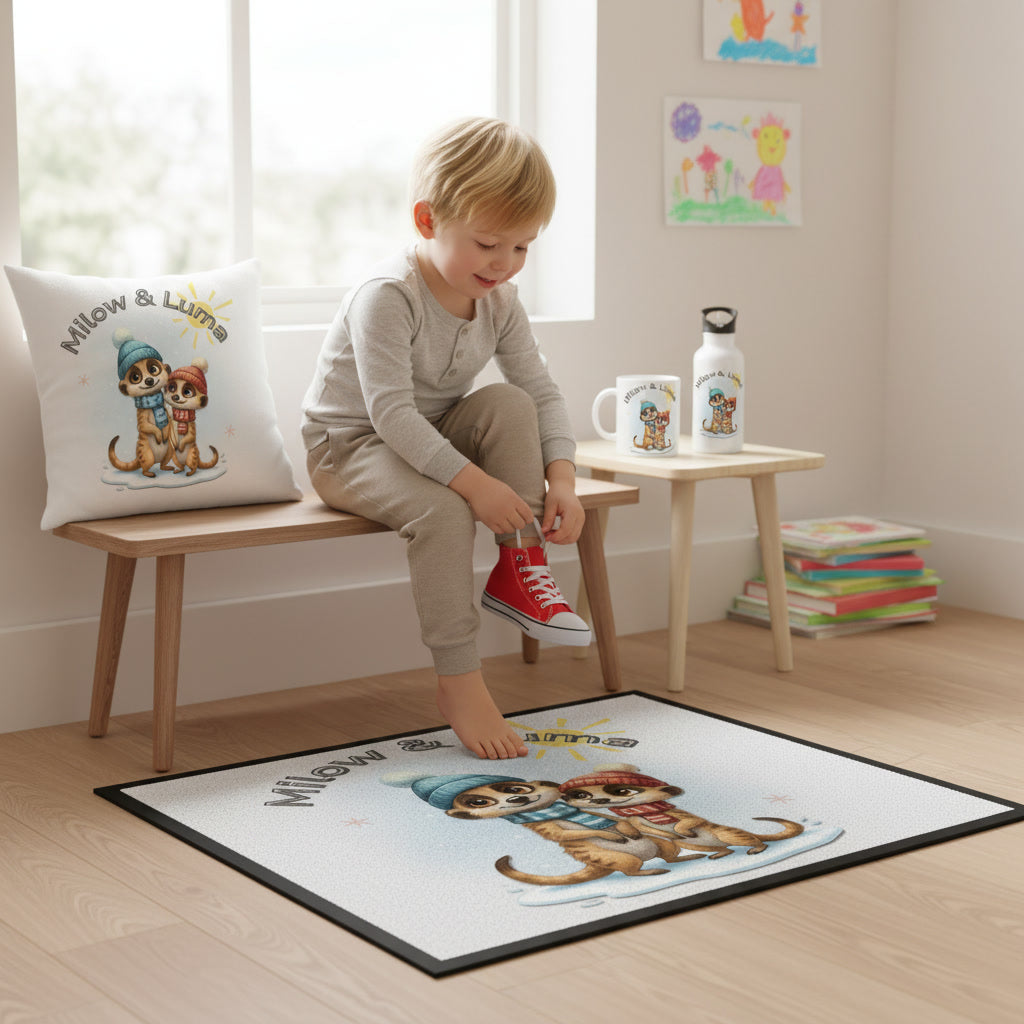 Robuste Fußmatte  60x40cm mit Milow-Motiv – schlicht, hochwertig, vielseitig.