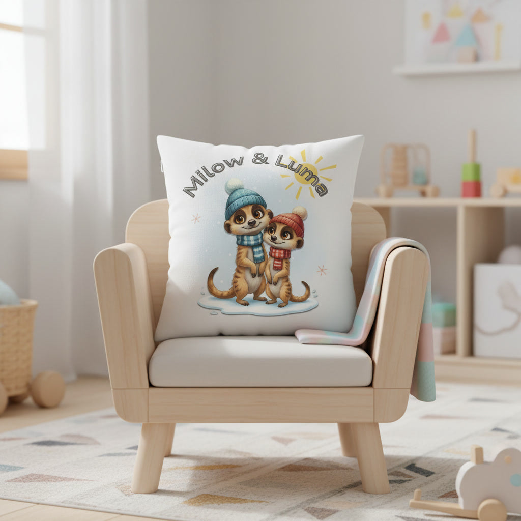 Milow - Kissen 40x40cm, für Kuschelmomente, Ruhe und ein vertrautes Gefühl im Kinderzimmer.