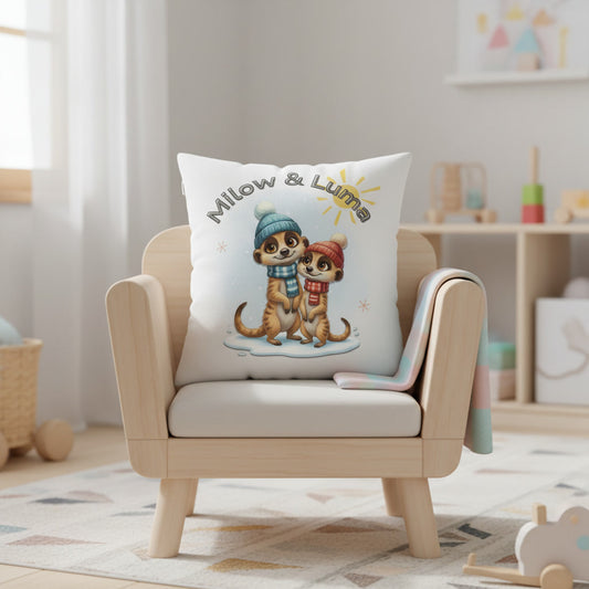 Milow - Kissen 40x40cm, für Kuschelmomente, Ruhe und ein vertrautes Gefühl im Kinderzimmer.
