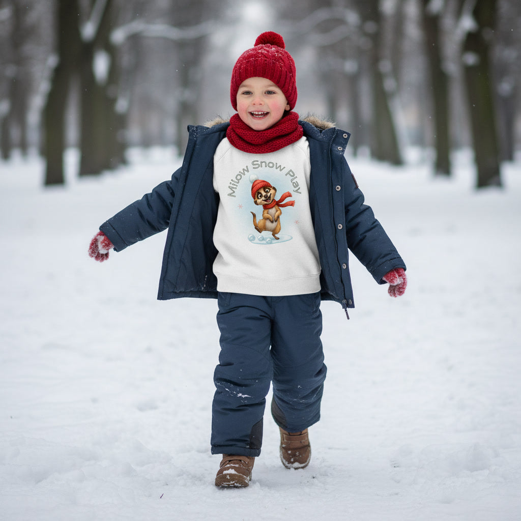 Milow Snow Play – Wintermotiv Sweatshirt für Kinder