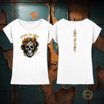 Streetwear Womens Extended Shoulder T-Shirt – Gothic Look