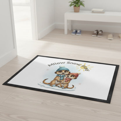 Robuste Fußmatte  60x40cm mit Milow-Motiv – schlicht, hochwertig, vielseitig.