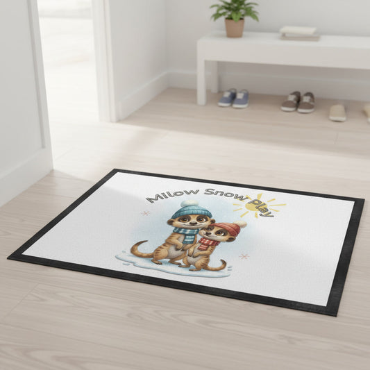 Robuste Fußmatte  60x40cm mit Milow-Motiv – schlicht, hochwertig, vielseitig.