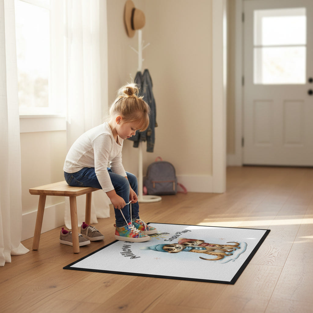 Robuste Fußmatte  60x40cm mit Milow-Motiv – schlicht, hochwertig, vielseitig.