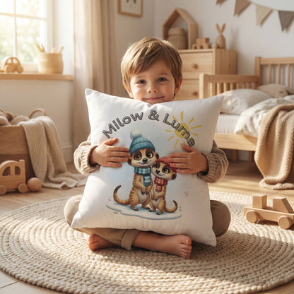 Milow - Kissen 40x40cm, für Kuschelmomente, Ruhe und ein vertrautes Gefühl im Kinderzimmer.