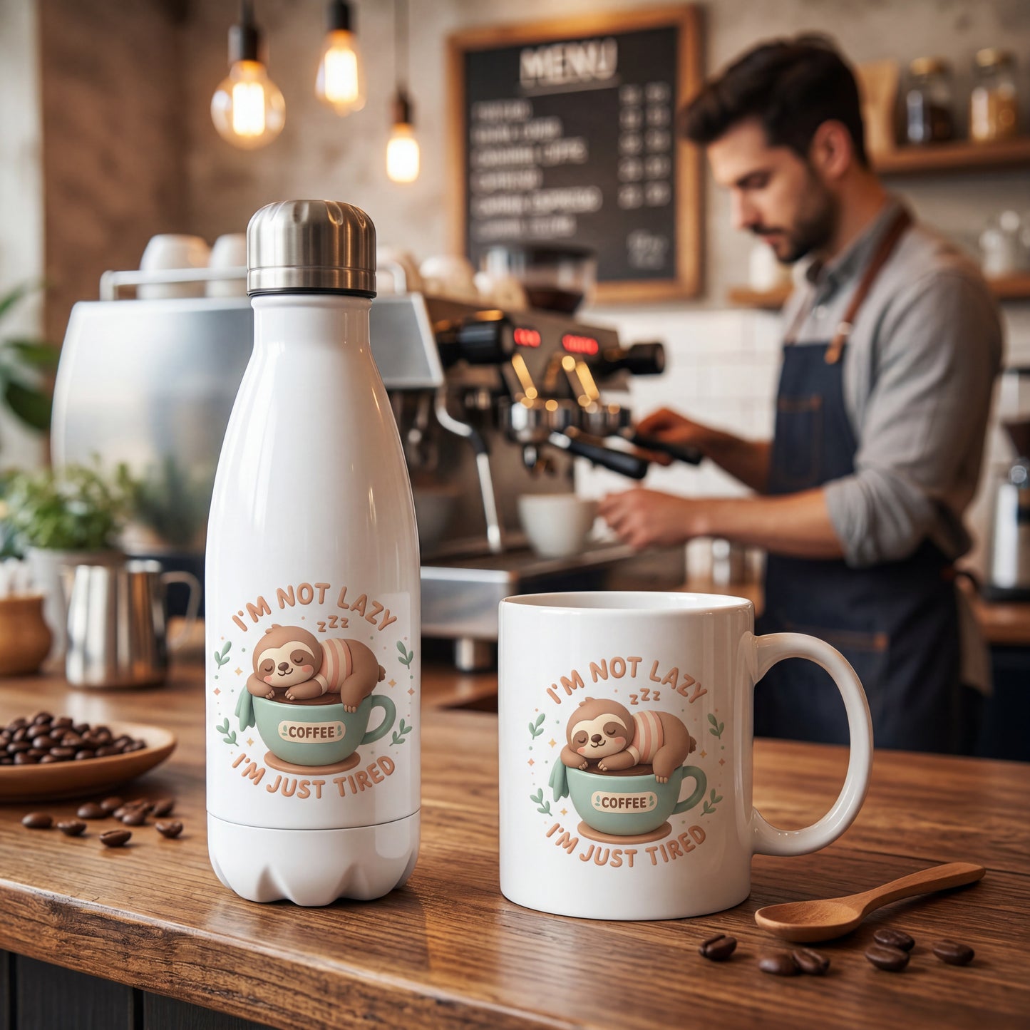 Nicht faul, nur müde Kaffeetasse