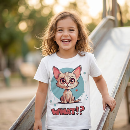 Kids Organic Shirt mit frechem Katzenmotiv