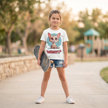 Kids Organic Shirt mit frechem Katzenmotiv