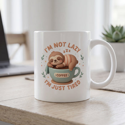 Nicht faul, nur müde Kaffeetasse