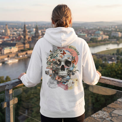 Germany Organic Relaxed Zipper mit Skull-Motiv und Heimatliebe-Design