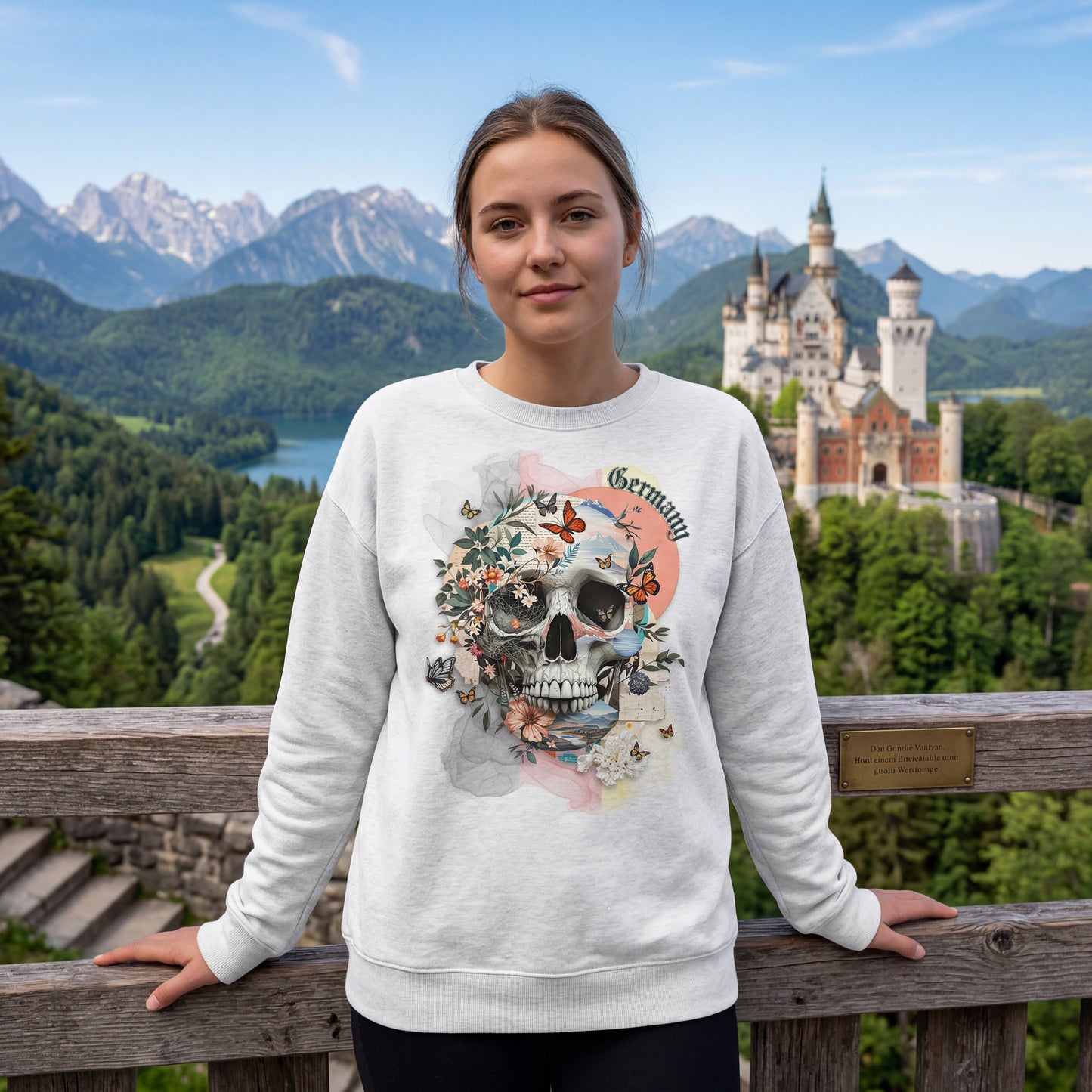 Germany Organic Oversize Sweatshirt Mein Herz bleibt hier