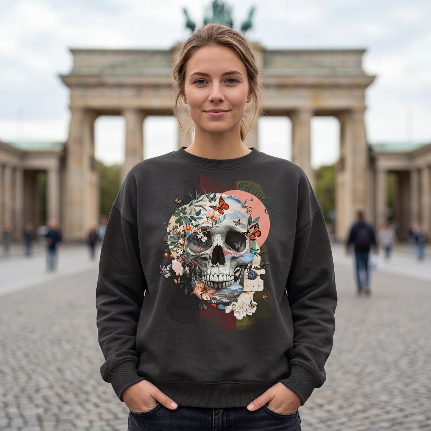 Germany Organic Oversize Sweatshirt Mein Herz bleibt hier