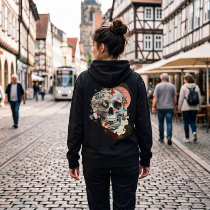 Germany Organic Relaxed Zipper mit Skull-Motiv und Heimatliebe-Design