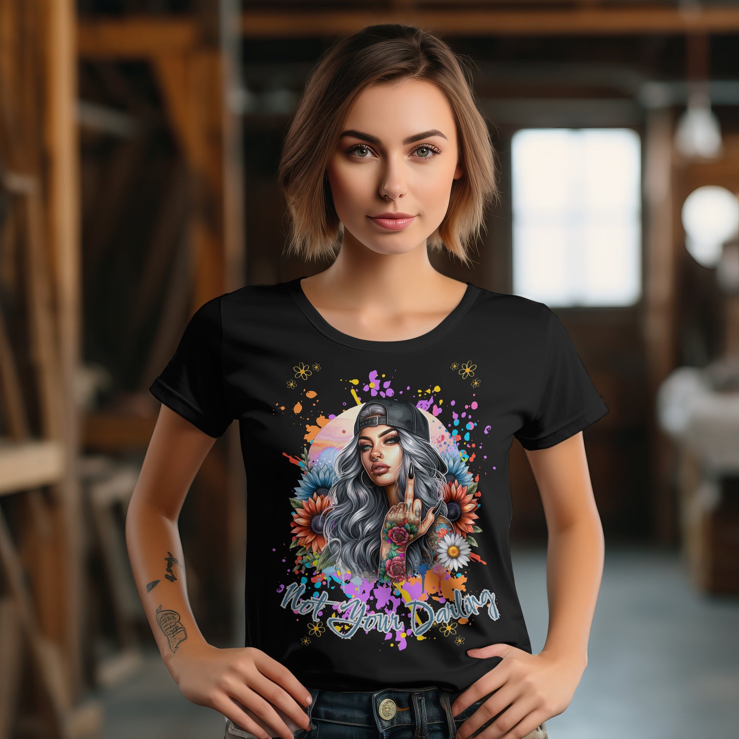 Ladies Organic Shirt – selbstbewusst, provokant & bunt, Streetwear mit Haltung