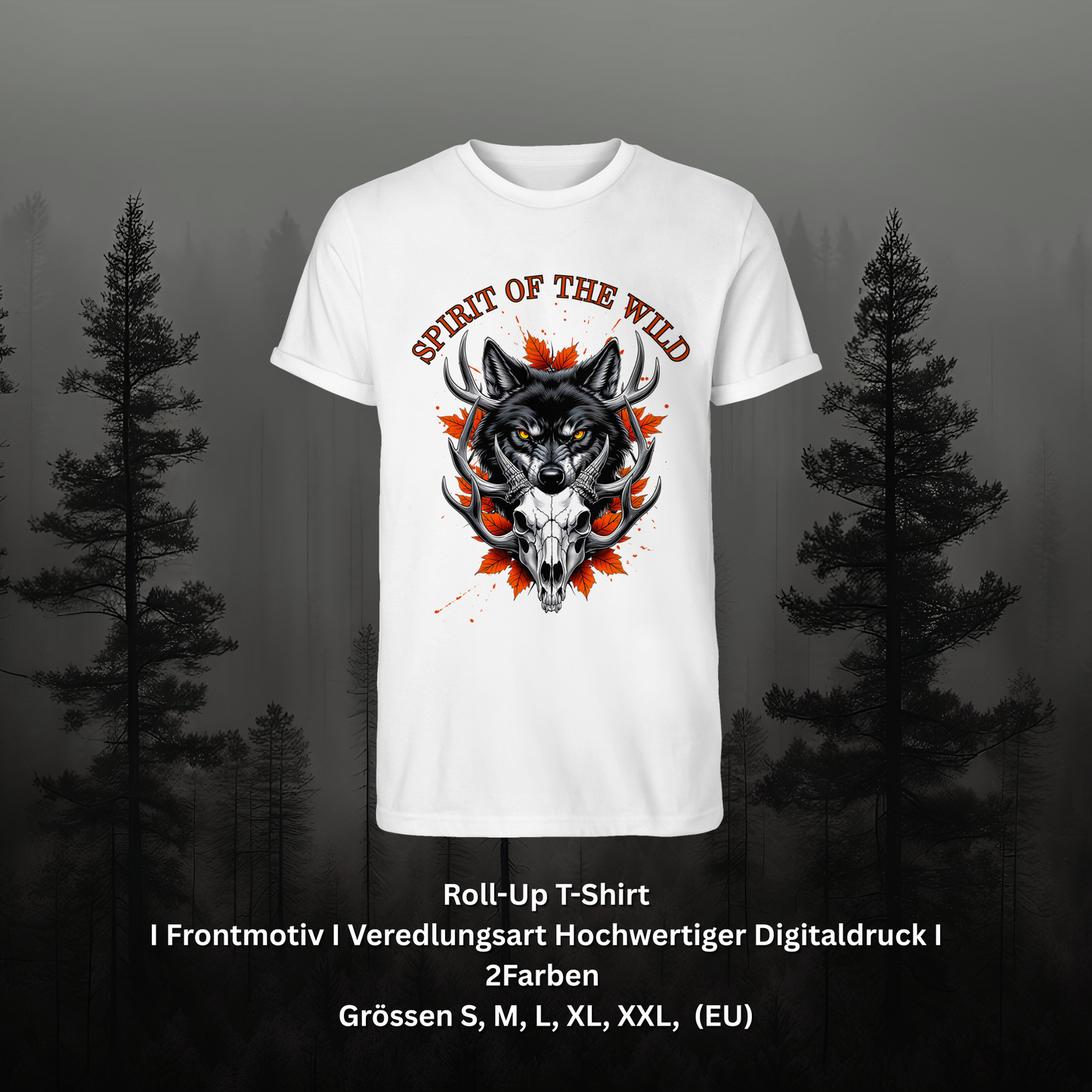 Outdoor Roll-Up T-Shirt Unisex – Spirit Style für Naturfans