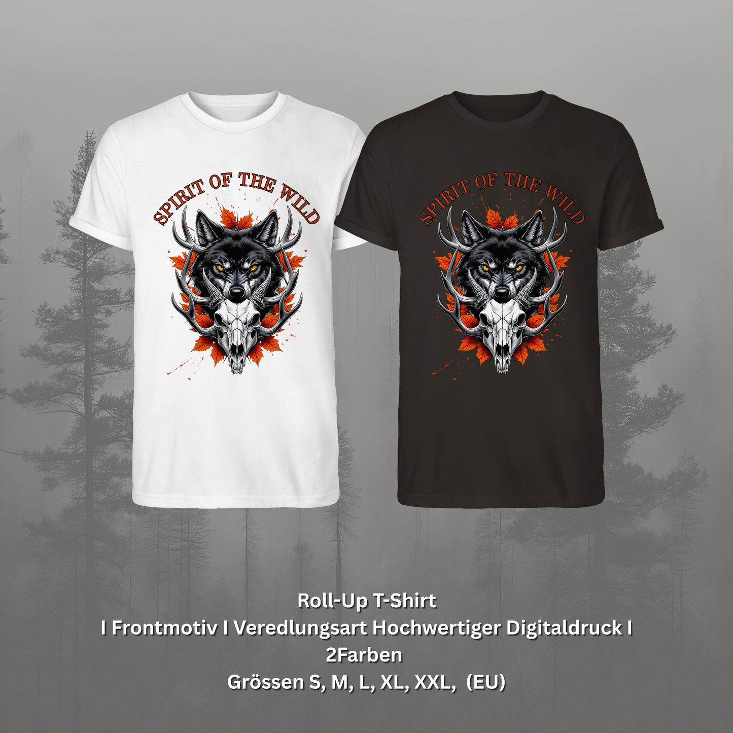 Outdoor Roll-Up T-Shirt Unisex – Spirit Style für Naturfans