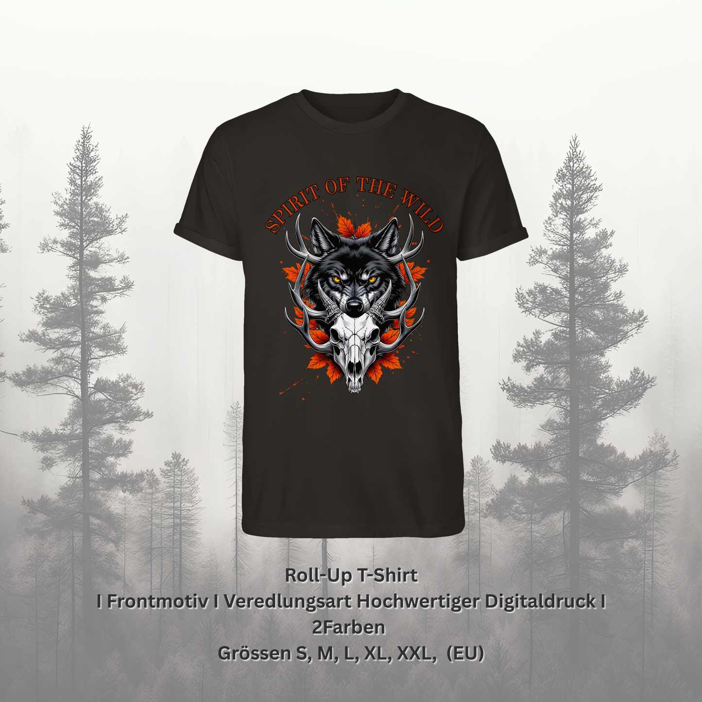 Outdoor Roll-Up T-Shirt Unisex – Spirit Style für Naturfans