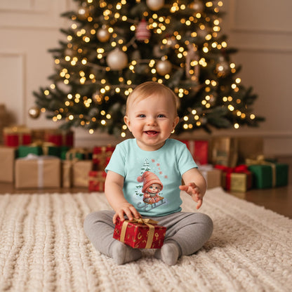 Baby Shirt Winter Schlittenmotiv