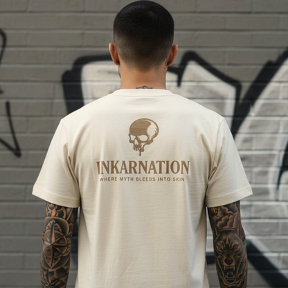 Inkanation – Skarabäus & Schädelkunst Oversized Organic Shirt