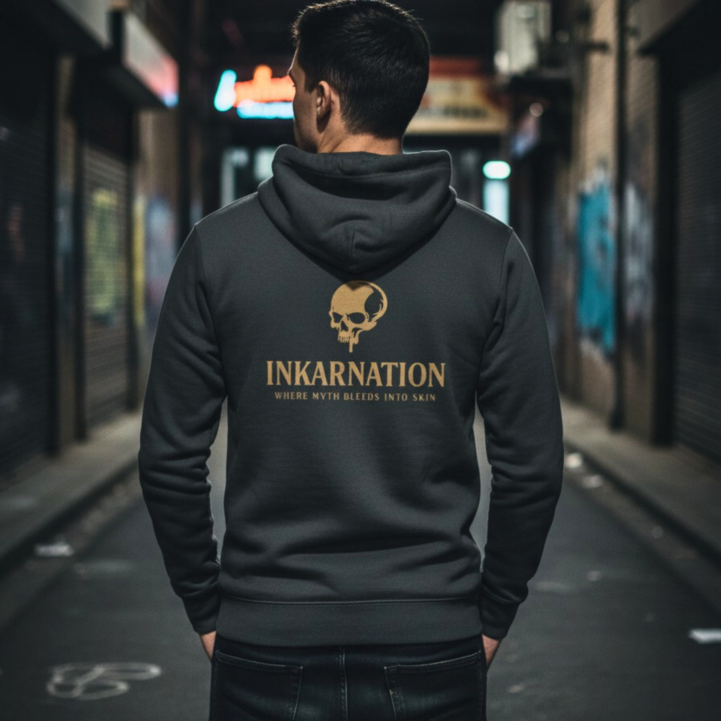 Hoodie „Inkanation  Schädelkunst - Organic Basic Hoodie
