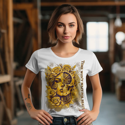 Ladies Organic Shirt mit kunstvollem Print |  Modernes Design für Alltag & Streetstyle