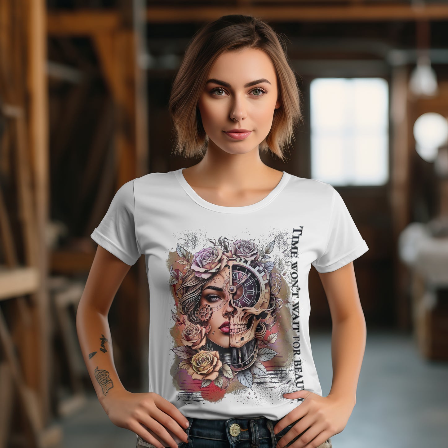 T-Shirt für Damen mit kunstvollem Print | Modernes Design für Alltag & Streetstyle