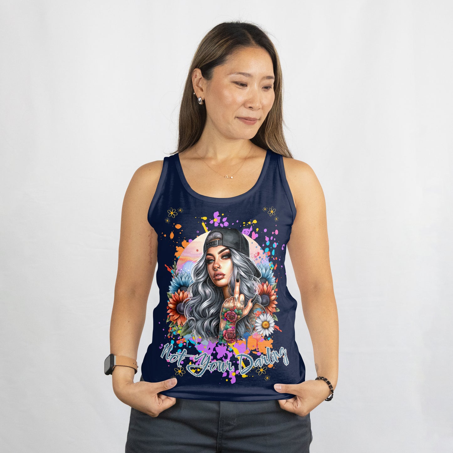 Provokantes Statement Womens Organic Fitted Tank Top