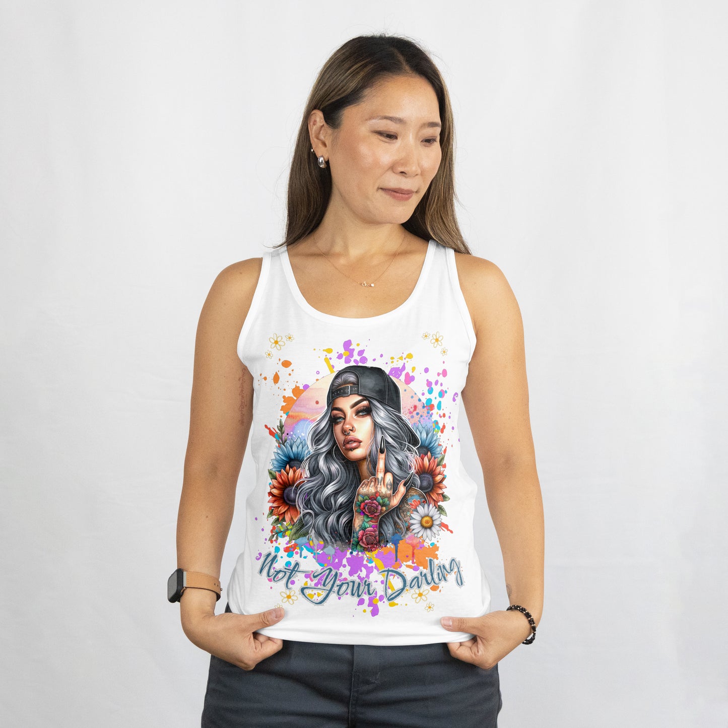 Provokantes Statement Womens Organic Fitted Tank Top