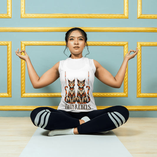 Boho Womens Organic Tank Top mit Tribal Design – rebellischer Ethno Look, modernes Statement Outfit