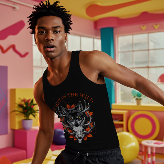 Bio Tank Top Männer – Spirit of the Wild Look, nachhaltige Naturmode für Outdoorfans & Freiheitsliebende, 3 Farben, S–3XL erhältlich