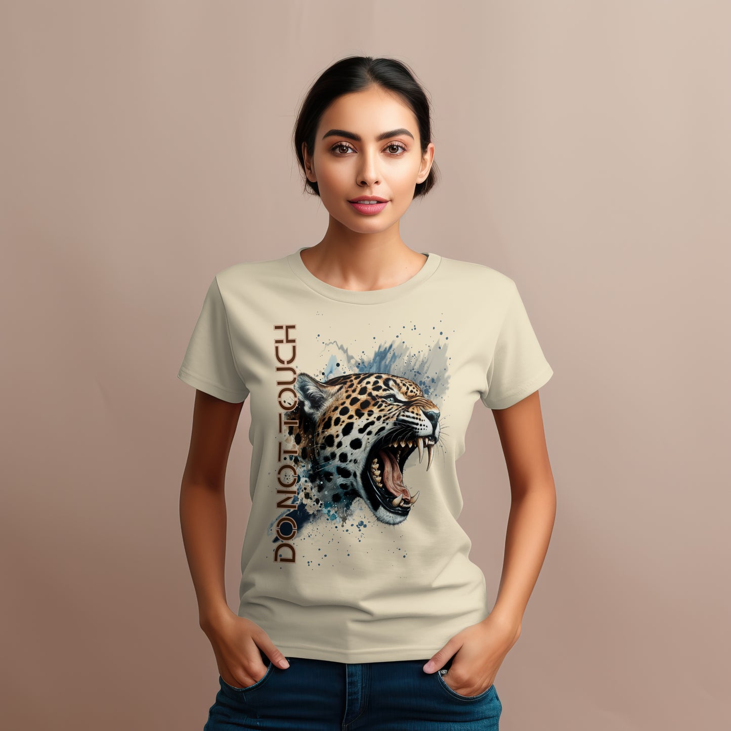 Tropical Leopard Organic Unisex T-Shirt I Jungle Animal Print für Streetwear I Urban Boho Fashion & Wildlife Style