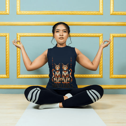 Boho Womens Organic Tank Top mit Tribal Design – rebellischer Ethno Look, modernes Statement Outfit