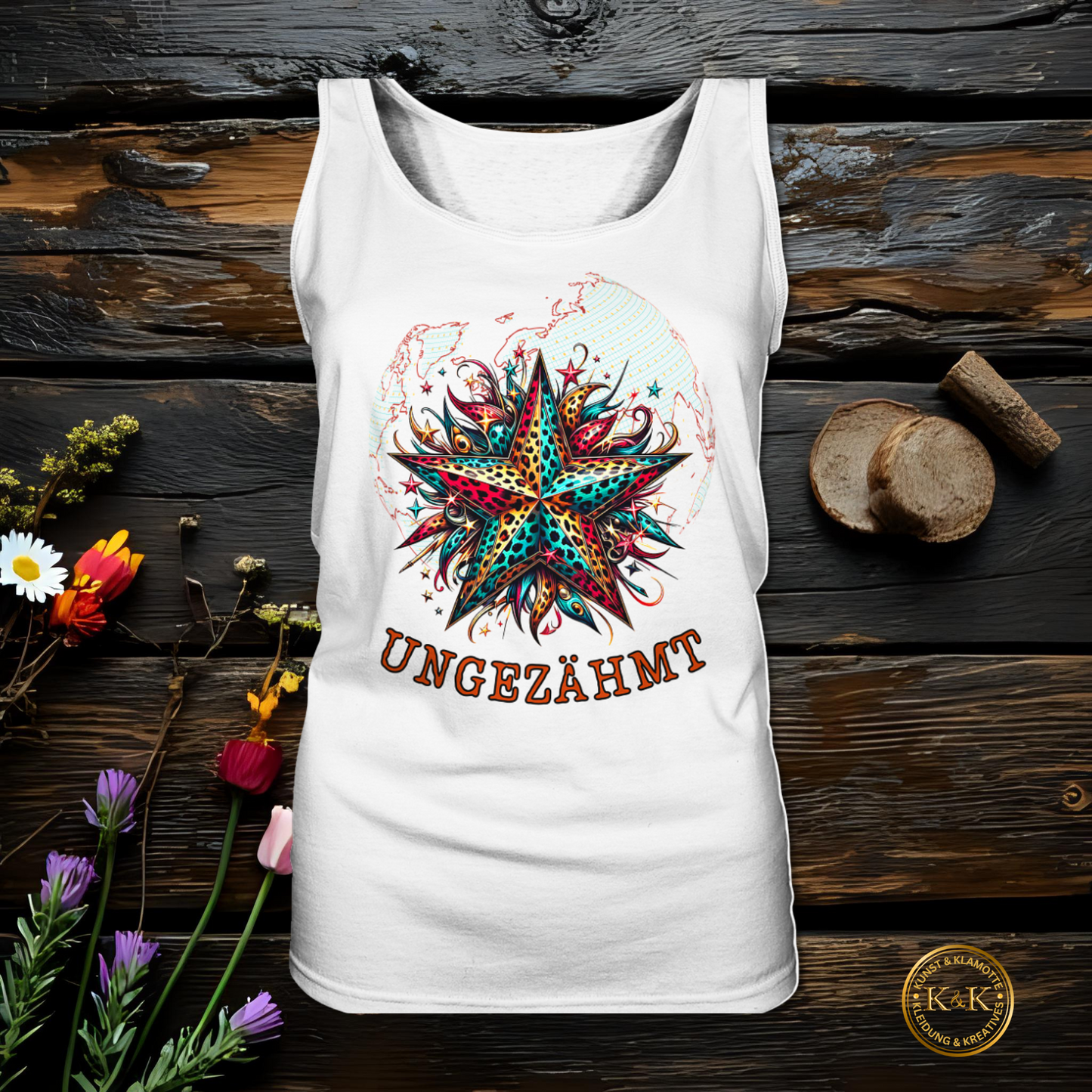 Ladies Tank-Top – rebellischer Look mit Stern-Design, modernes Festival- & Alltagsoutfit für Freigeister