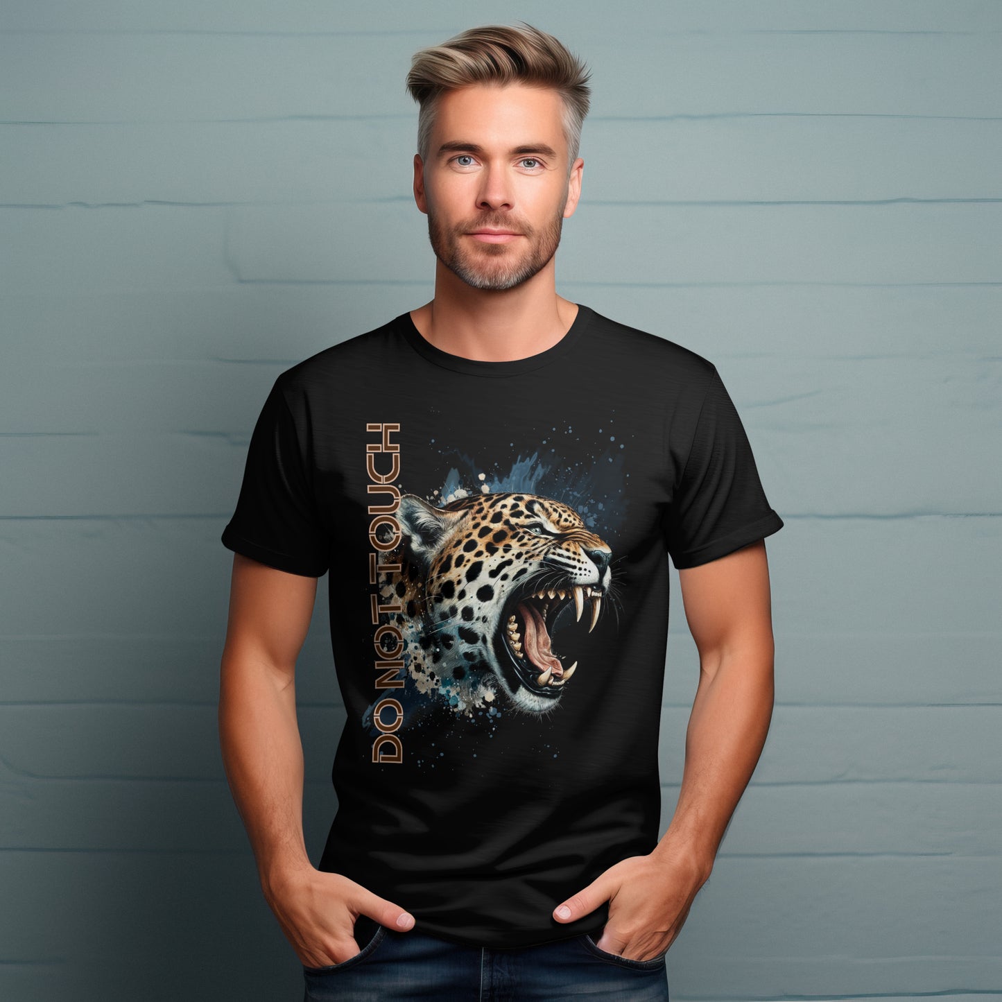 Tropical Leopard Organic Unisex T-Shirt I Jungle Animal Print für Streetwear I Urban Boho Fashion & Wildlife Style