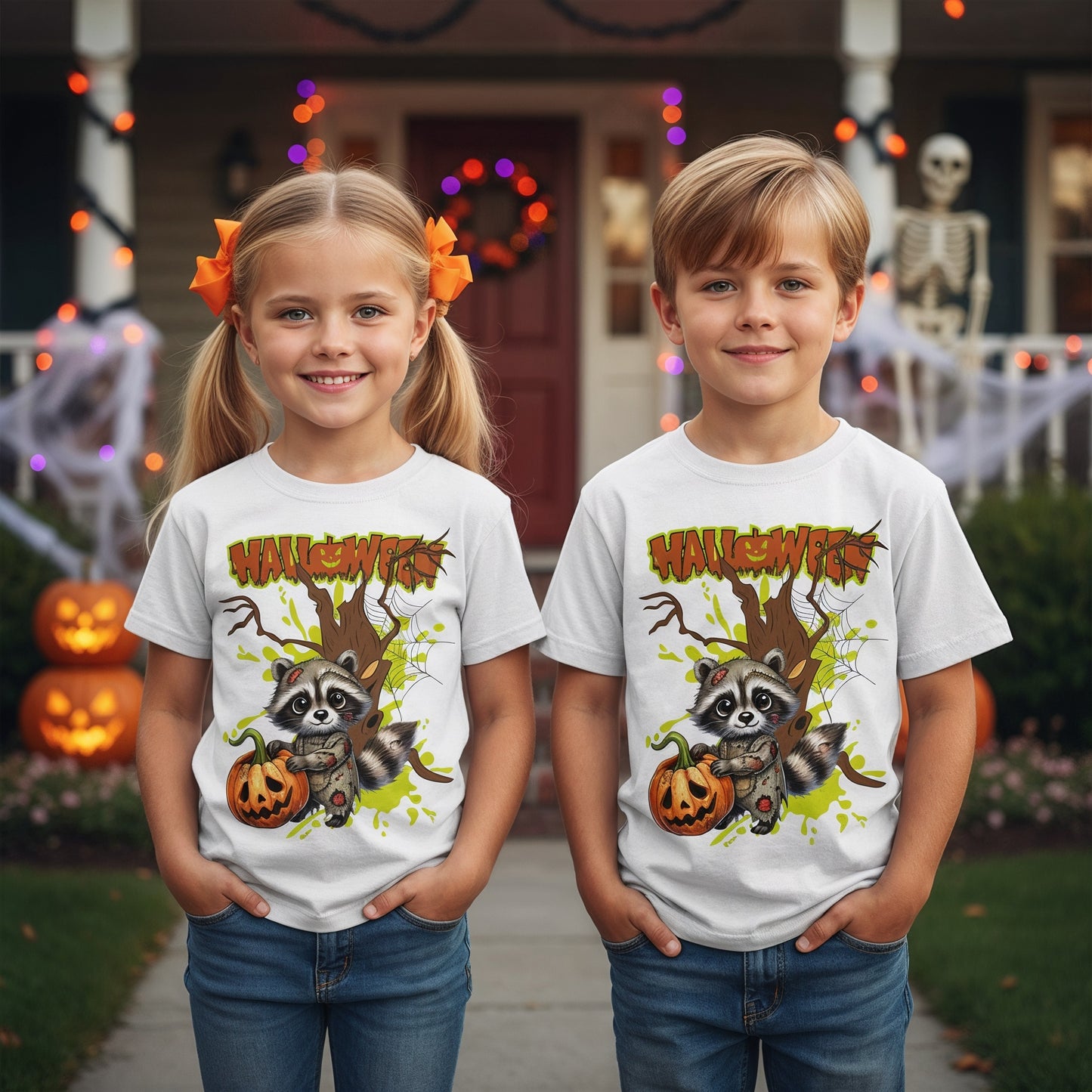 Halloween Kinder T-Shirt für Jungen und Mädchen – trendiges Outfit für Party, Schule und Freizeit