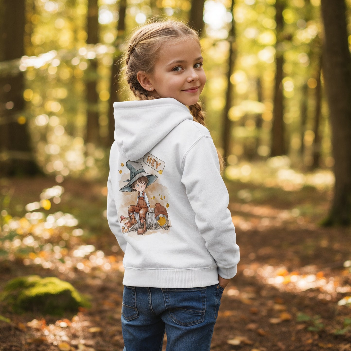 Herbstlicher Kinder Hoodie für Jungen und Mädchen – bequeme Freizeitmode für Schule und Alltag