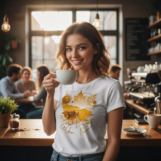 Herbst T-Shirt für Damen – stilvolles Shirt für Freizeit, Büro und Alltag