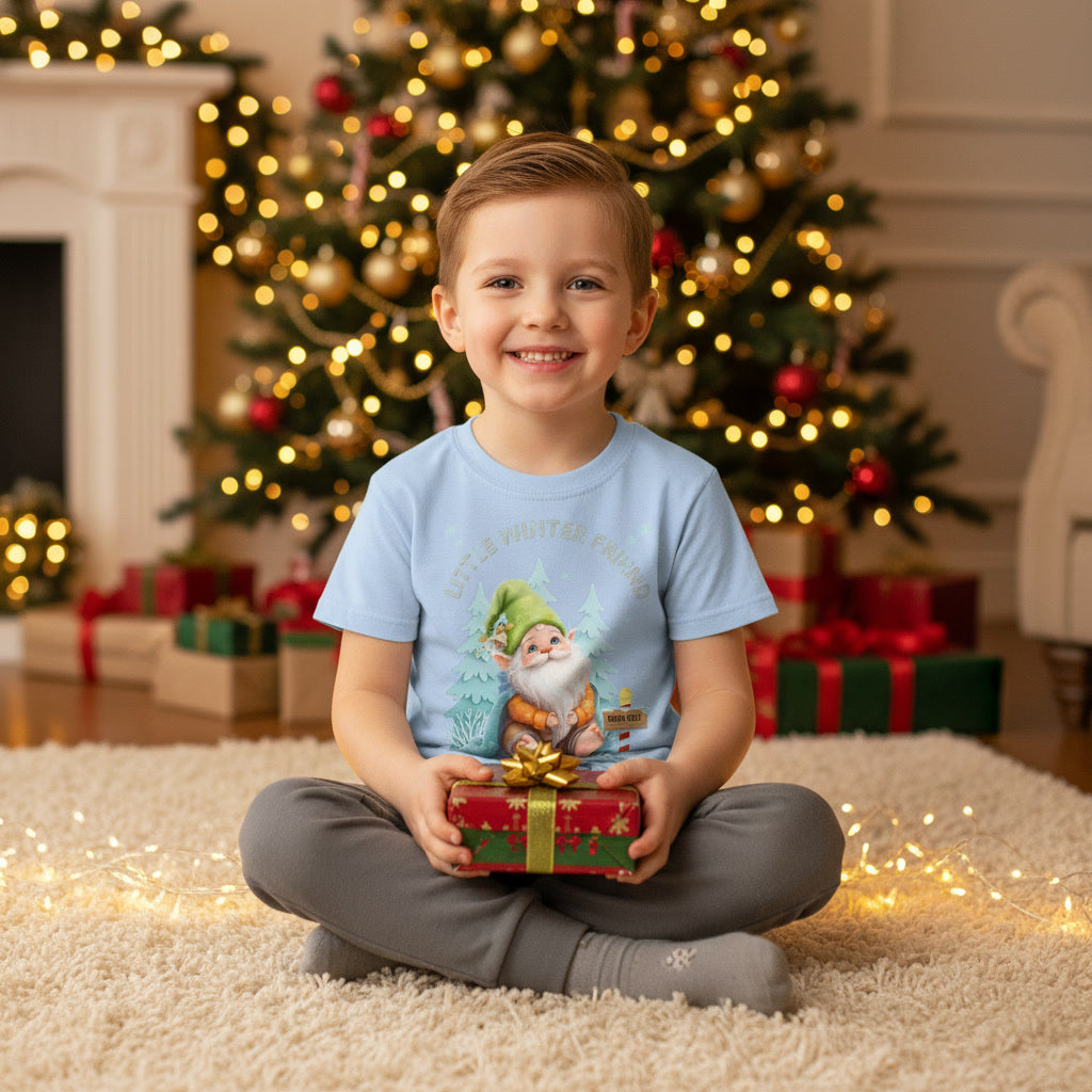 Little Winter Friend – Kinder Organic Shirt mit Winterwichtel